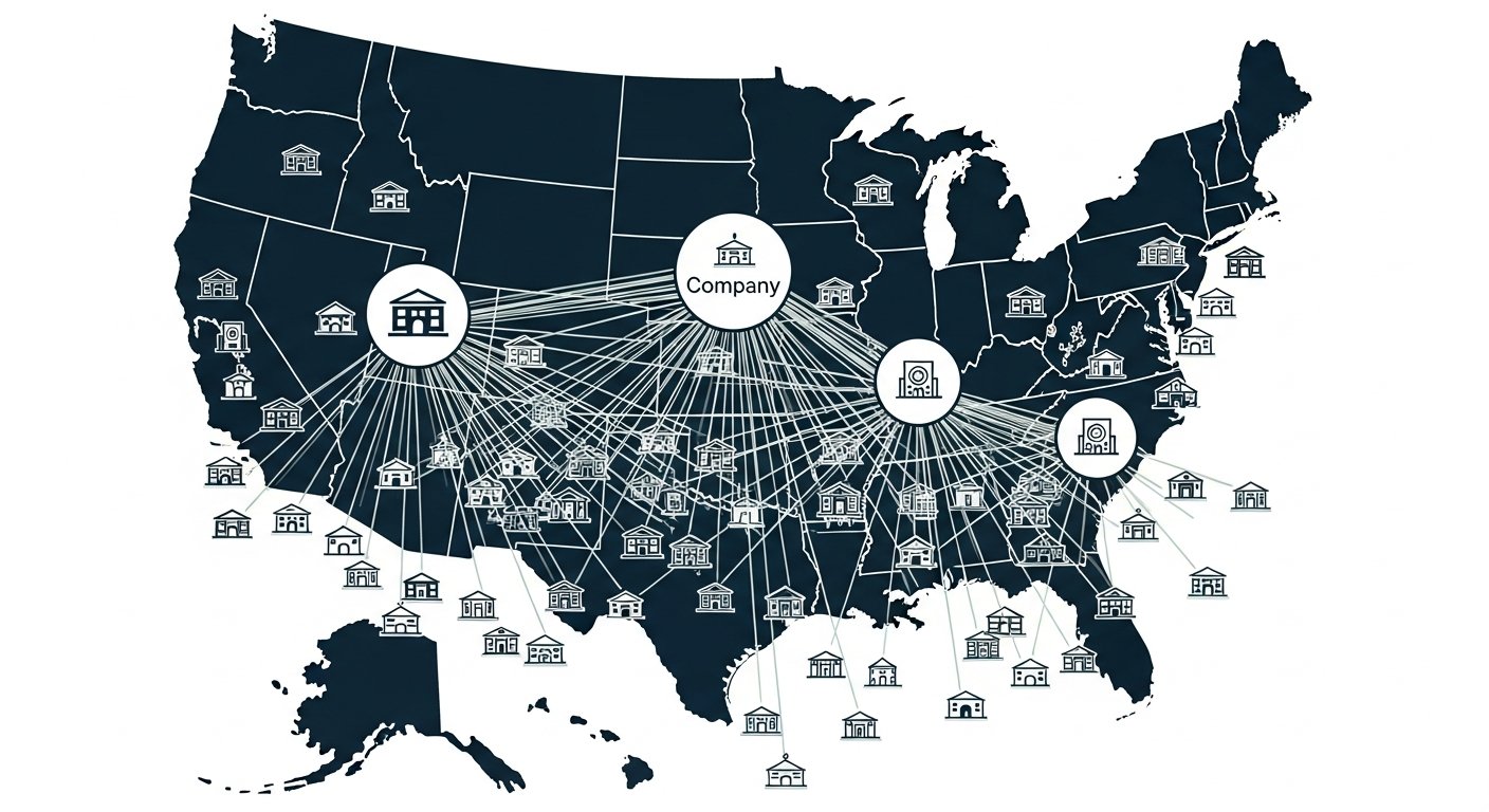 The Company That Shows Up in 123 Towns